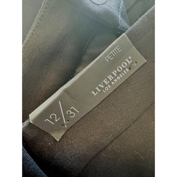 Liverpool Trouser  Black Cropped Size 12/31 Petite Pockets Stretch Dress Pants $ - Picture 9 of 10